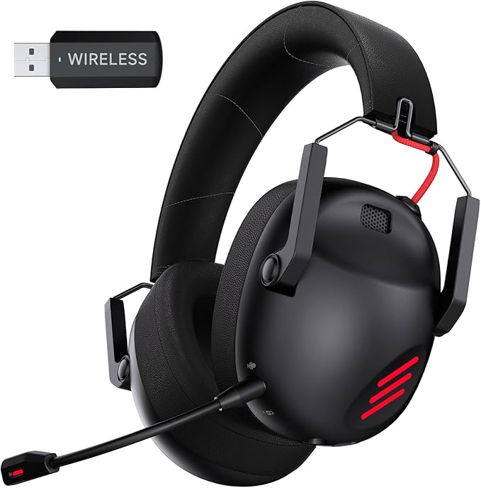 Wireless Gaming Headset for PS5, Gamer Headphones for Nintendo Switch, 50H by KAPEYDESI