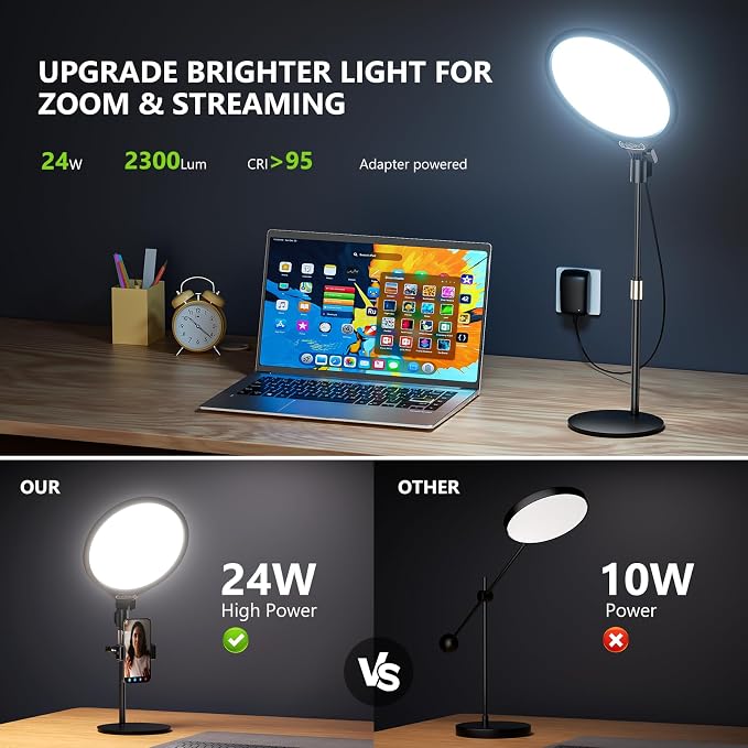 Aureday 10.5” Dimmable Desktop Ring Light - Image 2