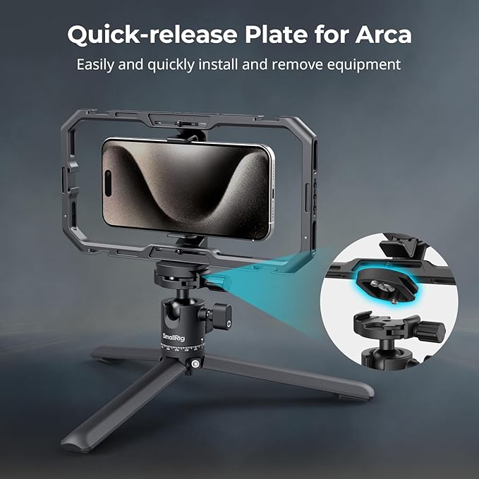SmallRig Portable Mini Desktop Tripod, Aluminum Alloy Compact Small Tabletop - Image 4