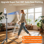 78.7" Selfie Stick Tripod for iPhone/Android, Auto Face Tracking Tripods - Image 2