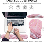 Mouse Pad Wrist Support, Laokiiy 2 in1 Keyboard Wrist Rest+ Ergonomic Mouse Pad - Image 5