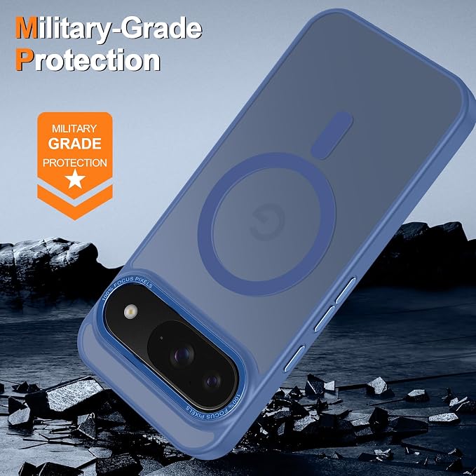 Magnetic for Google Pixel 9/Pixel 9 Pro Case, Shockproof Slim Translucent Matte - Image 6