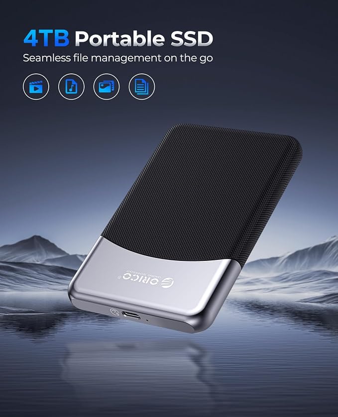 ORICO 4TB External SSD with 2 in 1 USB C Cable, Portable Solid State Drive USB - Image 2