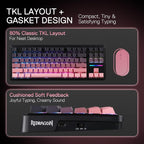 Redragon K728 PRO 80% Wireless Gasket Gaming Keyboard, 3-Mode 87 Keys TKL - Image 4
