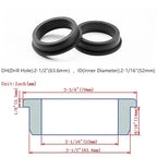 2 pcs 2-1/2" Drill Hole，2-1/16" ID Black Silicone Top hat Rubber Grommets - Image 2