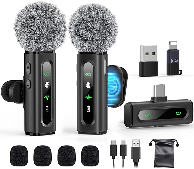 USB C Lavalier Microphone Wireless Mini Mic by GoorDik