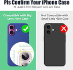 AGVEE 3+3 6 Pack for iPhone 16 6.1" / 16 Plus 6.7" Camera Lens Cover Protector - Image 3