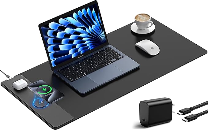 TopMade Wireless Charging Mouse Pad, Gaming Mousepad Home Office Large Desk Pad by TopmadeProduct-Ordernow