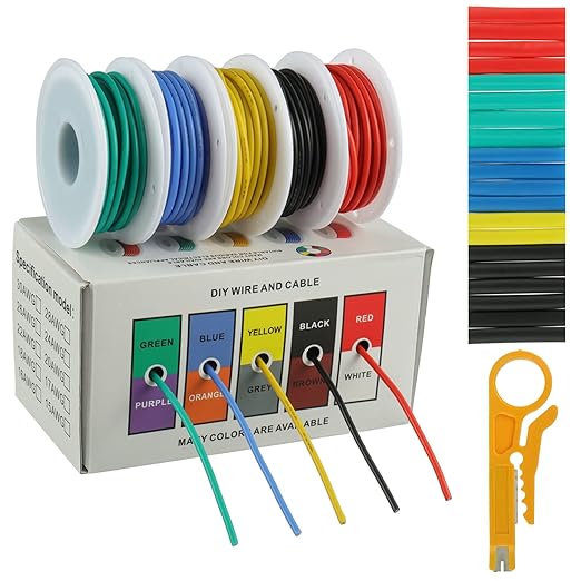 BOJACK 18 AWG Flexible Silicone Wire Electric Wire Hook up Wire Kit 300V Cables by BOJACK