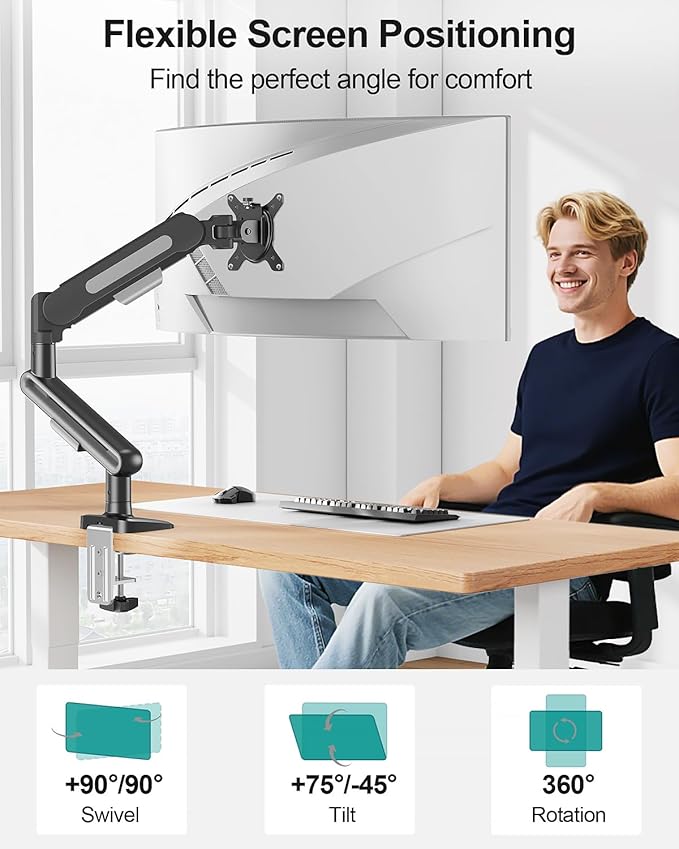 MOUNT PRO Single Monitor Desk Mount - Image 3
