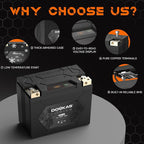 DKL30 800A LiFePO4 Motorcycle Lithium Battery, 12V 8Ah Powersports Battery - Image 9