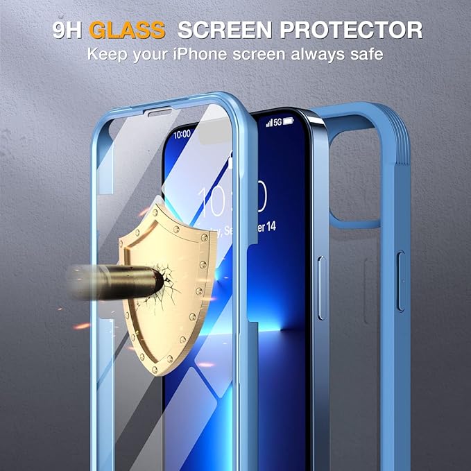Miracase Glass Case for iPhone 13 Pro Max 6.7 inch, 2023 Upgrade Full-Body - Image 4