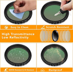 52MM Variable ND2-ND400 Filter, Ultra Slim Multi-Coated Adjustable Neutral - Image 3