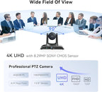 Tenveo UHD 4K PTZ Conference Room Camera 12X Optical Zoom USB3.0/HDMI Wide View - Image 4