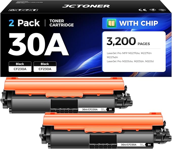 30A Black Toner Cartridge 2-Pack by JCTONER