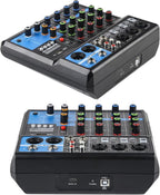 Dj Mixers 5 Channel Audio Mixer Sound Board - Image 7