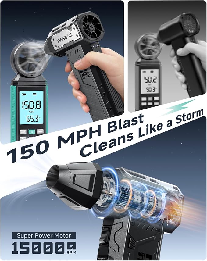 Compressed Air Duster, Ultra-Powerful Electric Air Duster, 000 RPM Premium - Image 3