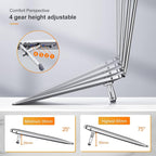 Laptop Risers for Desk, 4 Adjustable Heights Laptop Stand, Keyboard Riser - Image 3
