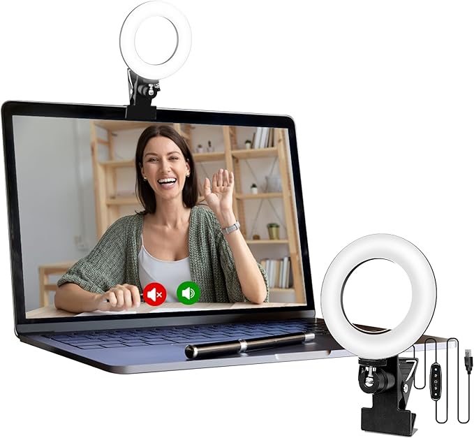 Video Conference Lighting Kit， Clip on Light Reading Lights， Ring Light - Image 7