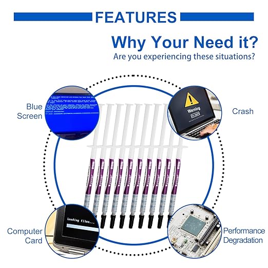 10 Pack HY880 Thermal Paste Kit-5.15 W/MK 1 G/Pcs, High Performance Thermal - Image 5