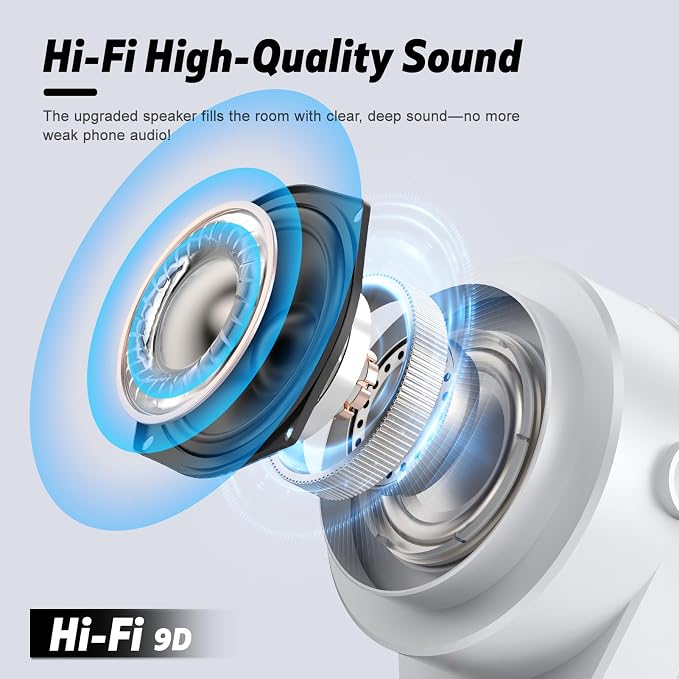 Wireless Induction Speaker, 4 in 1 Bluetooth Speaker Phone Stand - Image 7