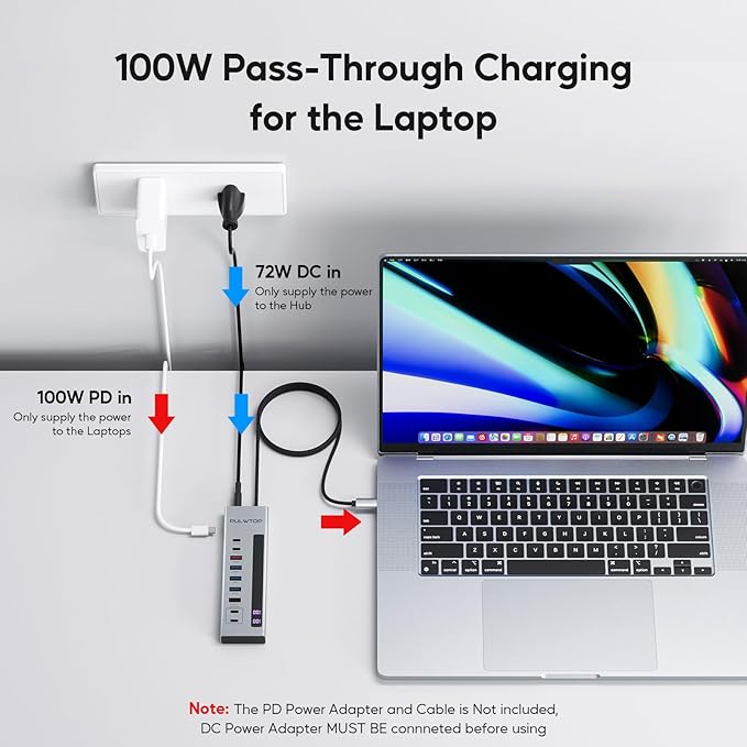 Powered USB C Hub, 10-in-1 USB 3.2 Data Hub - Image 5
