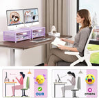 Desk Organizers and Accessories, 2-Tier Computer Monitor Stand Riser - Image 5