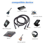 HUAELU 2Pack 6FT Right Angle 6.35mm TRS Stereo Male to Female Audio Cable - Image 6
