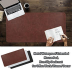 Leather Desk pad for Computer and laptops, Large Mouse pad and Keyboard mat - Image 4