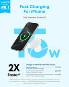 Anker Zolo Magnetic Wireless Charger, Qi2 Certified 15W MagSafe-Compatible - Image 2