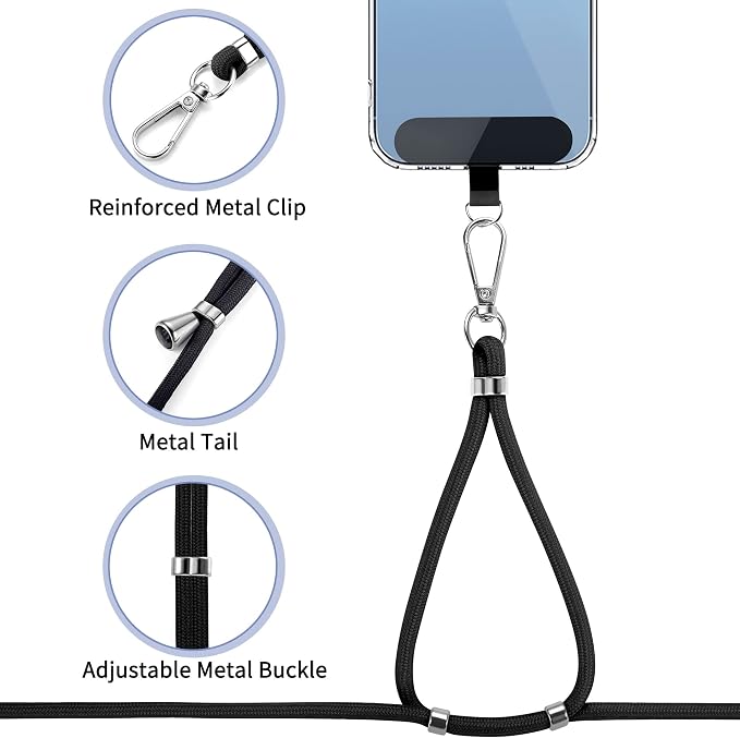 CACOE Cell Phone Lanyard 2 Pcs-1 Pcs Adjustable Neck Strap, Universal Crossbody - Image 4