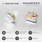 STA-K In Ear Monitor, EarAcoustic Audio HiFi Stereo Wired Earbuds, Hybrid Dual - Image 5