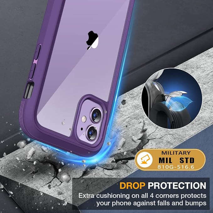 Miracase Glass Series for iPhone 11 Case 6.1 inch, Upgraded Full-Body Rugged - Image 3