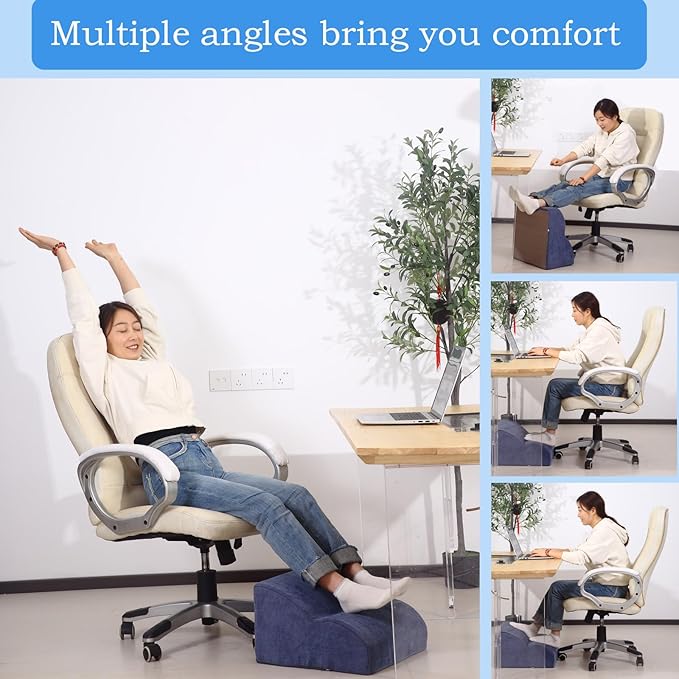 Foot Rest for Under Desk at Work.Multifunctional 3-Tier Foot Stool, - Image 5