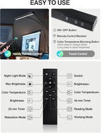 LED Desk Lamps for Home Office, 5 Color+9 Brightness Desk Light, Touch & Remote - Image 3