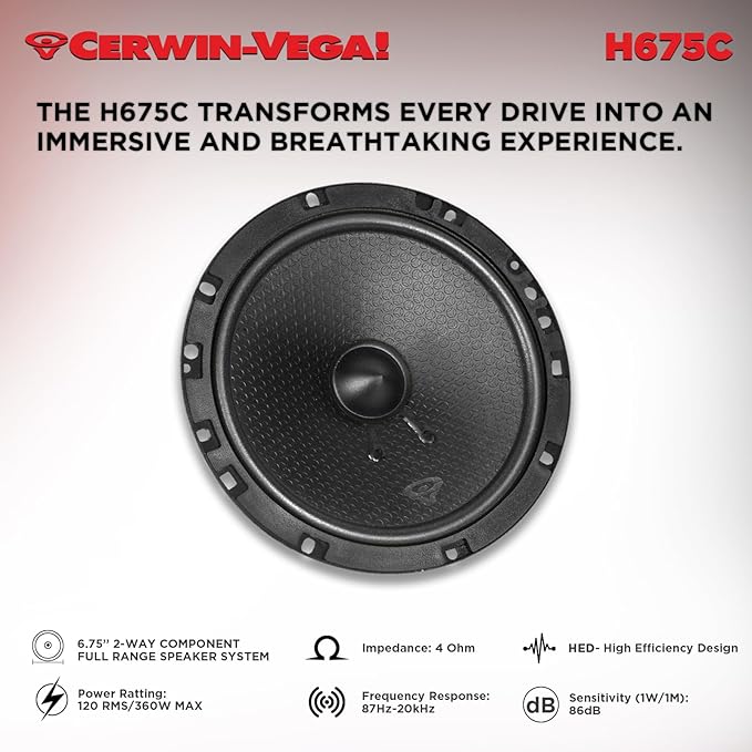 CERWIN-VEGA! HED 2025 Edition – 6.75” 2-Way Coaxial Full Range Speaker System - Image 2