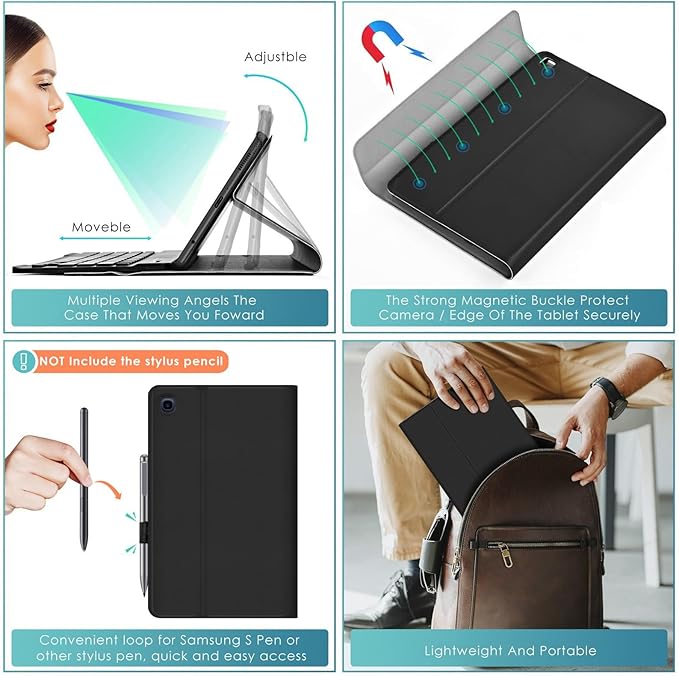 DETUOSI Backlit Keyboard Case for Samsung Galaxy Tab A7 Lite 8.7" 2021 - Image 4