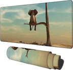 A Elephant Gaming Mouse Pad 3mm Thick Stitched Edge Waterproof Non-Slip Large by Unknown
