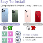 2 Pack Camera Lens Protector for iPhone 13 Pro/iPhone 13 Pro Max, AR Tempered - Image 2