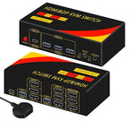 2*DP+1*HDMI KVM Switches 3 Monitors KVM Switch 2 Monitors 2 Computers Display by newiedkvm