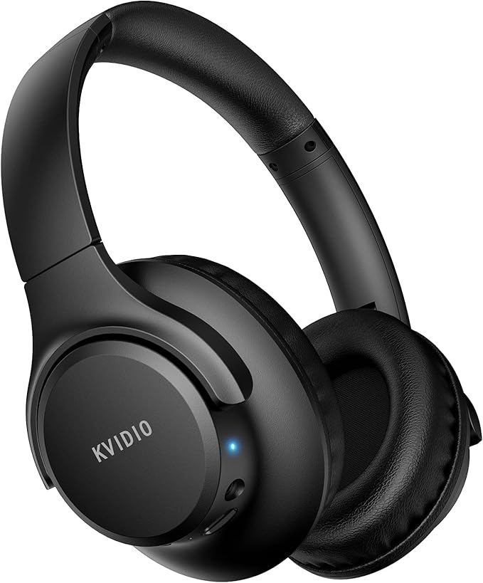 KVIDIO Bluetooth Headphones Over Ear, 65 Hours Playtime Wireless Headphones by ProfessionalHeadphonesMaker