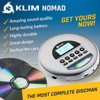 KLIM Nomad - New Version - Portable CD Player Walkman - with Headphones - Radio - Image 2