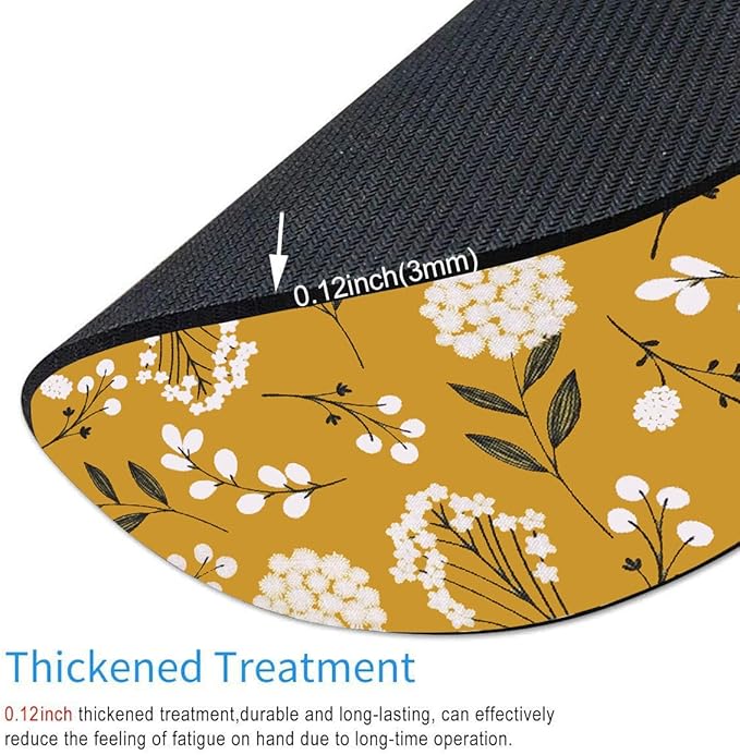 Round Mouse Pad, Cute Floral Mouse Pad - Image 3