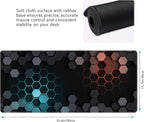 Hexagon Honeycomb Large Mouse Pad, Gaming Keyboard Desk Pad, Extended Mouse Mat - Image 3