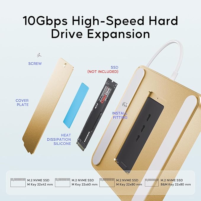 USB C HUB for iMac 24 inch 2021/2023/2024, PULWTOP USB Hub Adapter iMac - Image 5