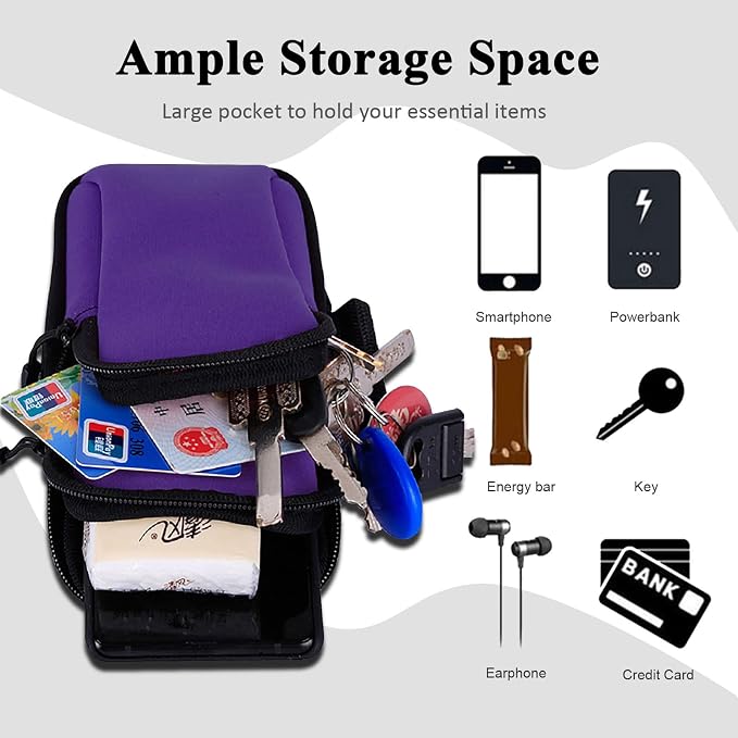Phone Holder for Running Armband, Cell Phone Crossbody Bags for Women Kids - Image 4