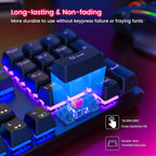 RisoPhy Mechanical Gaming Keyboard, RGB 104 Keys Ultra-Slim LED Backlit USB - Image 7