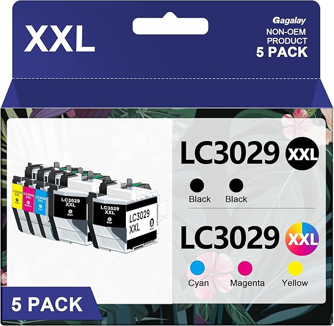 LC3029XXL Ink Cartridges LC30295PK Super High Yield Compatible by Gagalay