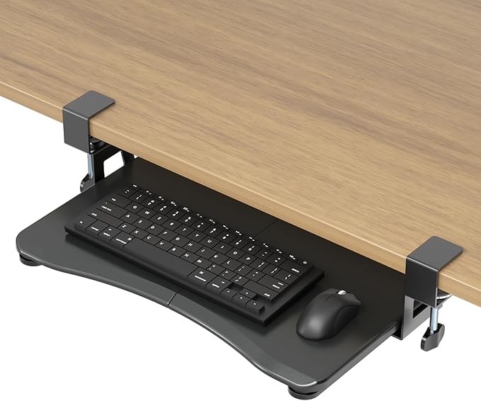 suptek Small Keyboard Tray Under Desk Pull Out by suptek