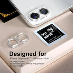 beuxece for 6 Pack iPhone 16 / iPhone 16 Plus Camera Lens Protector 9H Tempered - Image 2